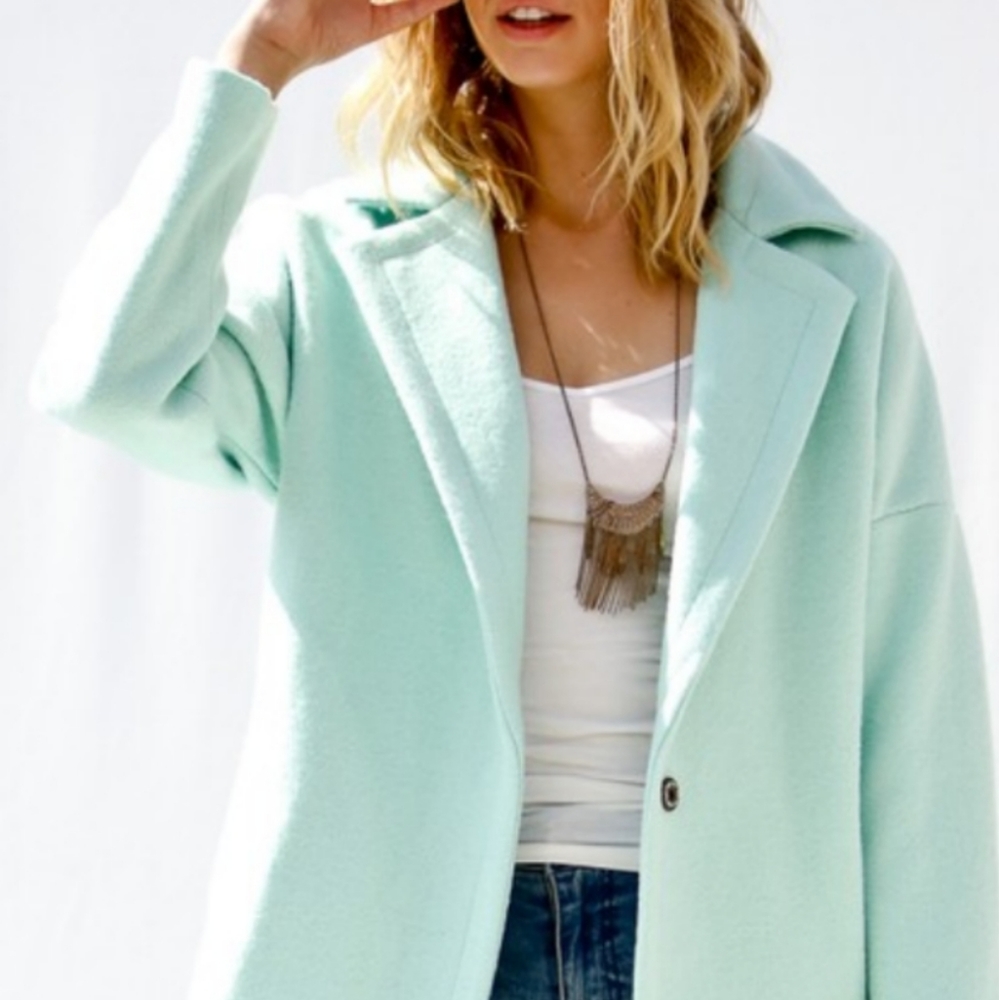 Mint pea coat